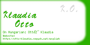 klaudia otto business card